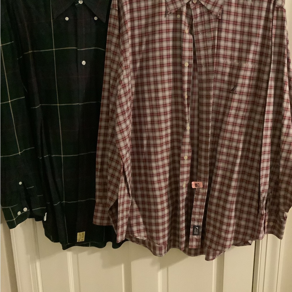 NAUTICA L-S BUTTON DOWN CLASSIC PLAID SHIRTS. DRY CLEANED.
$15 each or 2 for $25